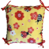 Fleece Pillow Kit Yellow with Red and Black Lady Bug Pattern and flowers