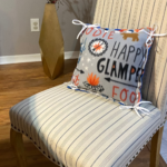 Glamping Camping Pillow On Chair