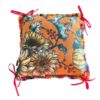Orange with off-white pumpkins and large yellow and brown sunflowers with green leaves - fleece pillow pattern