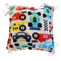 fleece pillow kit with colorful race cars